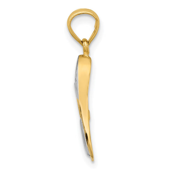 Gold Polished Scuba Flipper Pendants