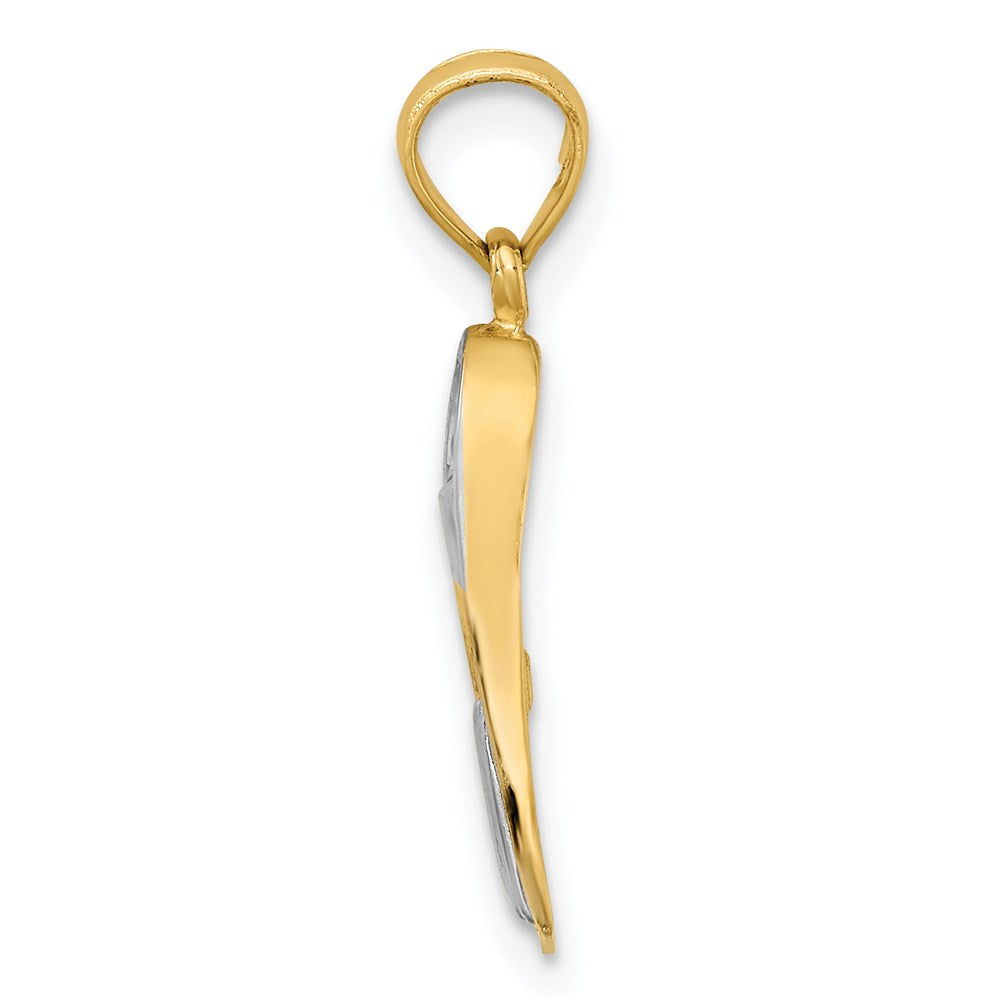 Gold Polished Scuba Flipper Pendants