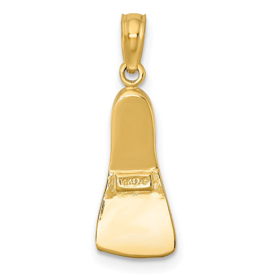 Gold Polished Scuba Flipper Pendants