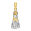 Gold Polished Scuba Flipper Pendants