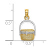 Gold Polished Basket Pendants