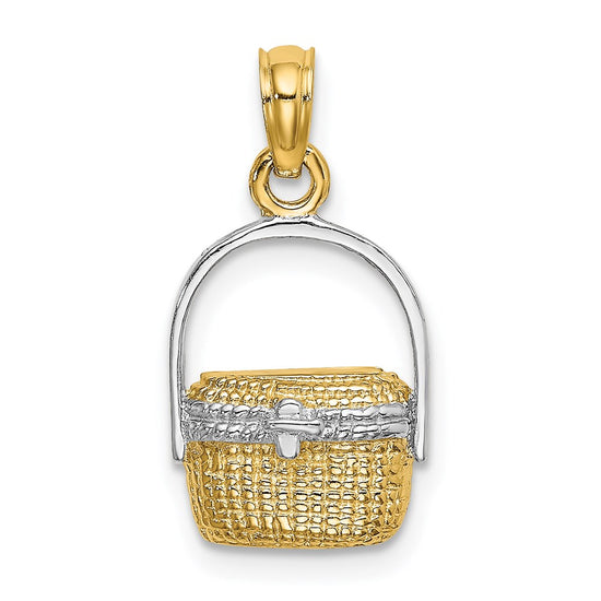 Gold Polished Basket Pendants