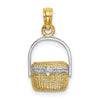Gold Polished Basket Pendants