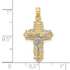 Gold Fluer de lis Crucifix Pendants