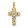 Gold Fluer de lis Crucifix Pendants