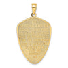 Gold Shield Cross Pendant