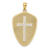 Gold Shield Cross Pendant