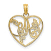 Gold Polished Mom Pendants