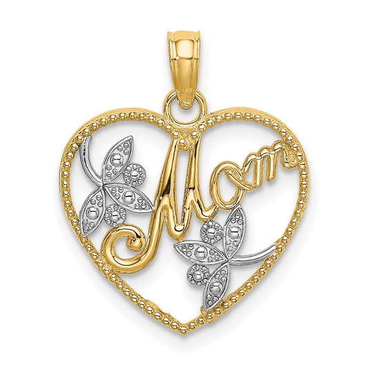 Gold Polished Mom Pendants