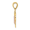 14K Two-tone with White Rhodium Our Lady of Guadalupe In Heart Charm