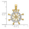 Gold Polished Ship Wheel Pendants