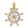 Gold Polished Ship Wheel Pendants