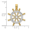 Gold Polished Ship Wheel Pendants