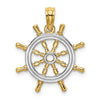 Gold Polished Ship Wheel Pendants