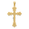 14k Two-Tone Textured Crucifix Charm