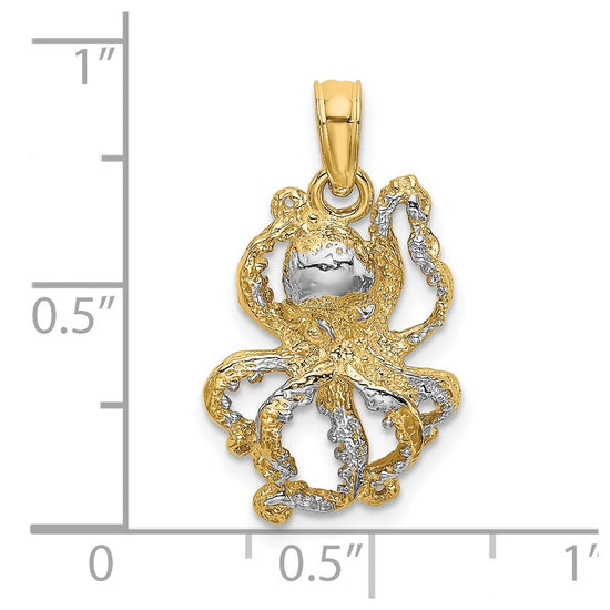 Gold Polished Octopi Pendants