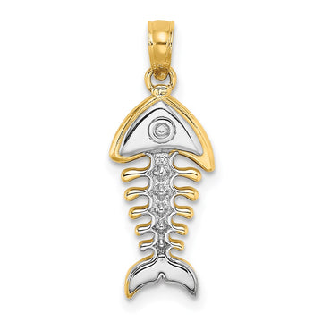 Gold Polished Fish Pendants