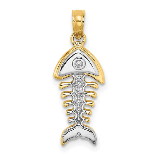Gold Polished Fish Pendants