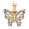 Gold Polished Butterfly Pendants