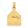 14k Yellow and Rose Heart 3-D XOXO Envelope Charm