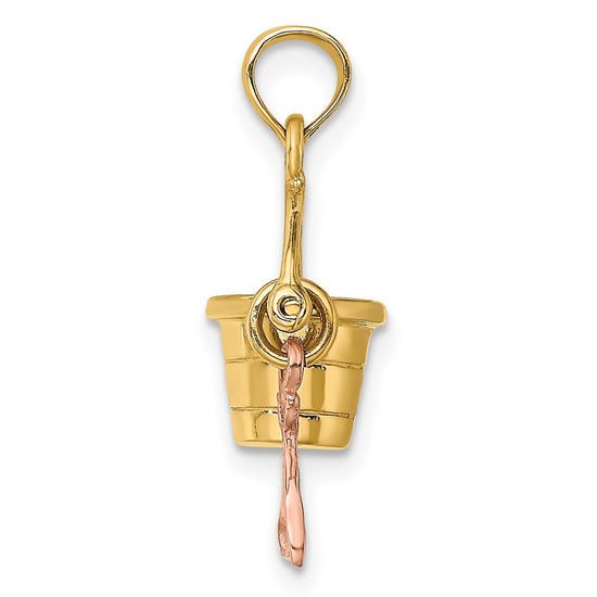 Gold Polished Pail & Shovel Pendants