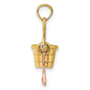 Gold Polished Pail & Shovel Pendants