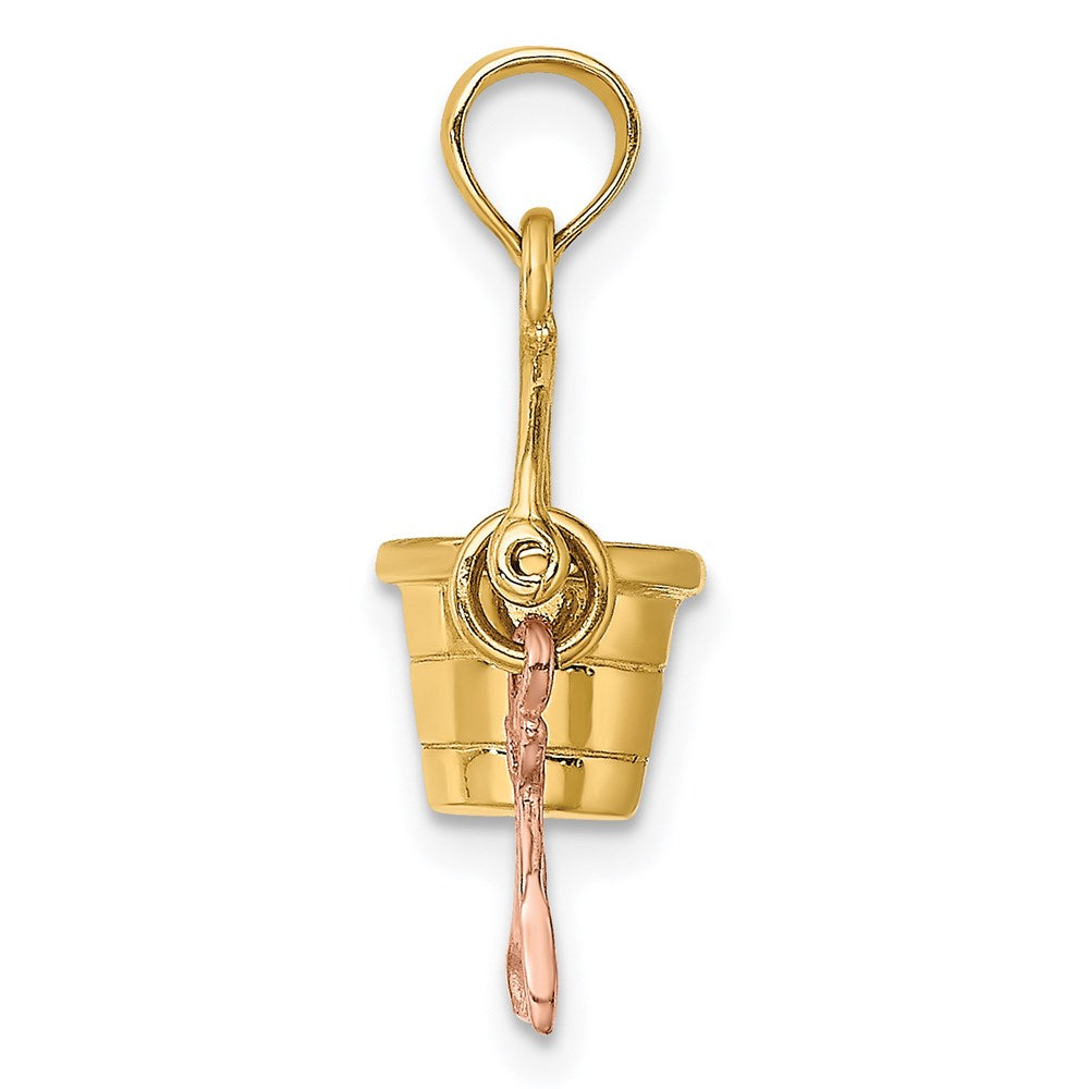 Gold Polished Pail & Shovel Pendants