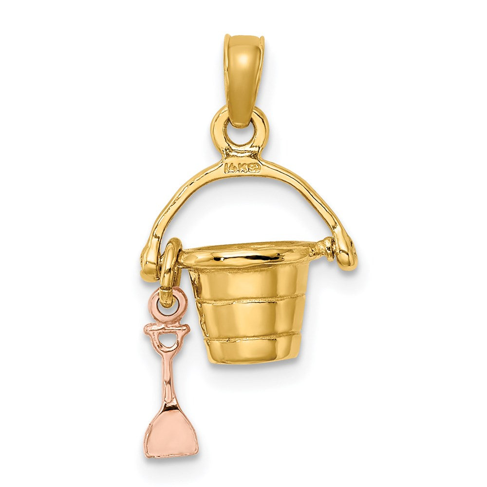 Gold Polished Pail & Shovel Pendants