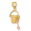 Gold Polished Pail & Shovel Pendants