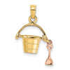 Gold Polished Pail & Shovel Pendants