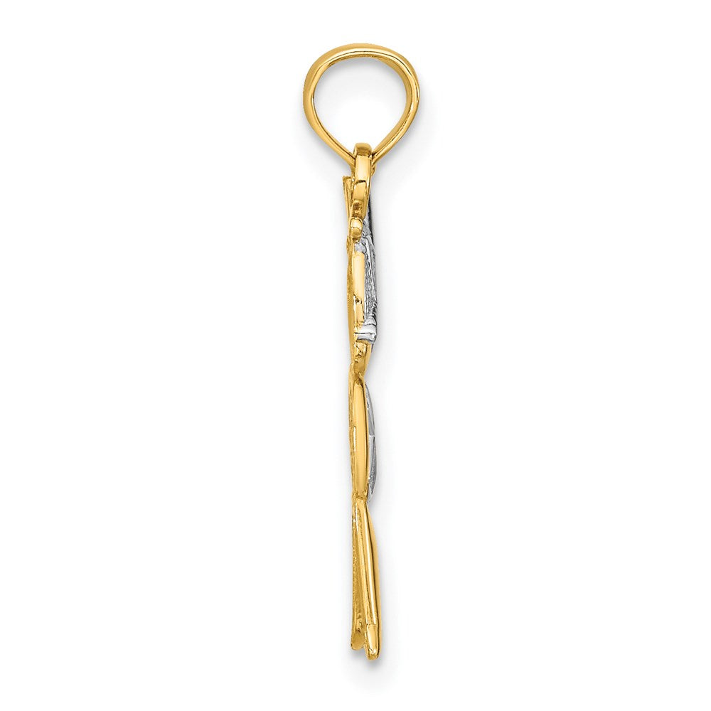 Gold with Rhodium Girl Charm