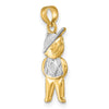 Gold with Rhodium Girl Charm