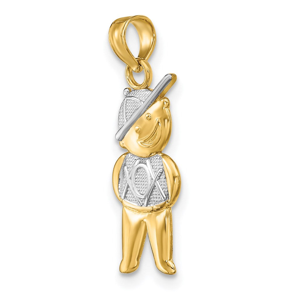 Gold with Rhodium Girl Charm