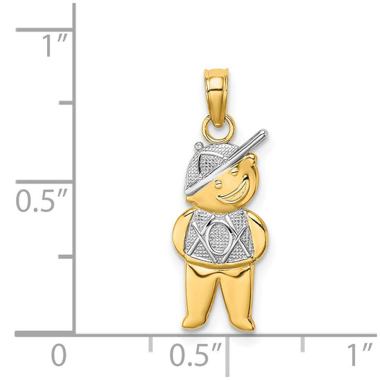Gold with Rhodium Girl Charm