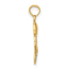 14k and White Rhodium Little Boy On Bicycle Charm