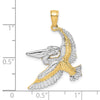 Gold Polished Pelican Pendants