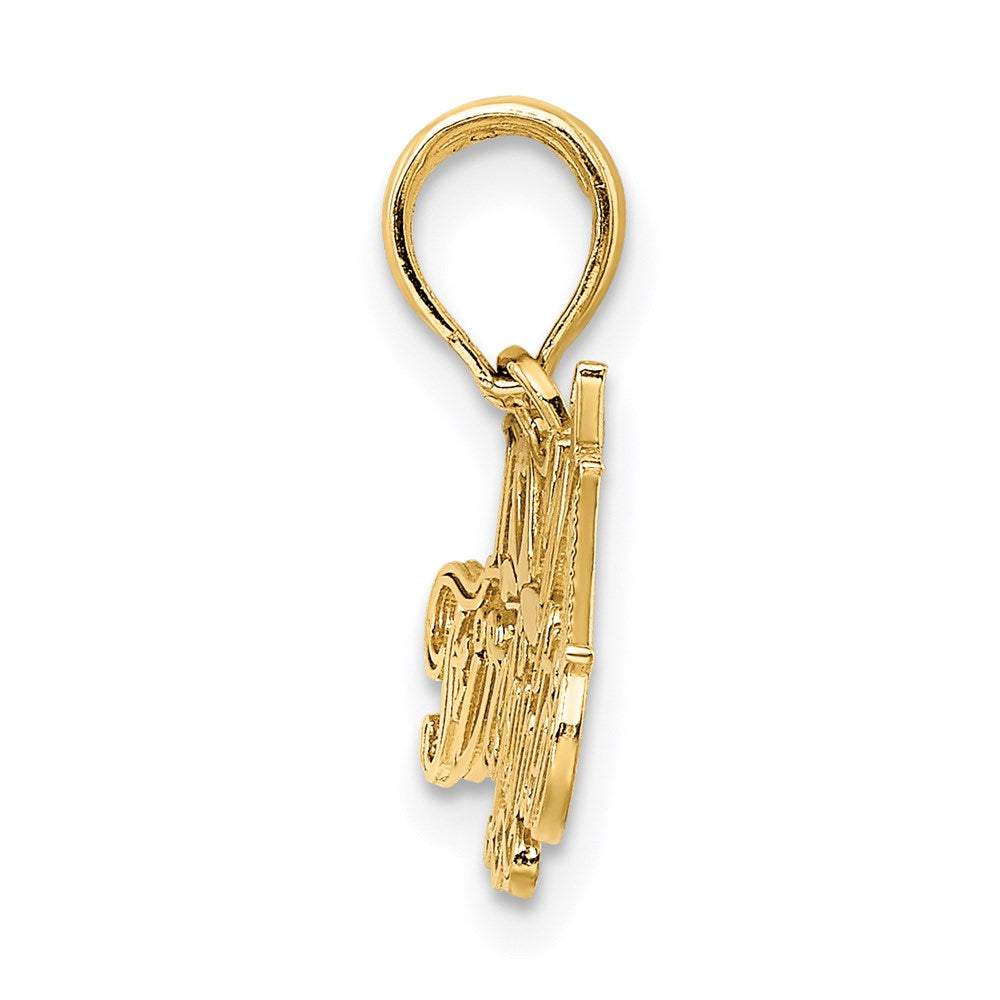 14k I HEART MY FIREFIGHTER Charm