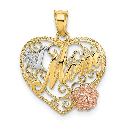 Gold Polished Mom Pendants
