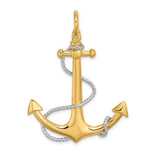 Gold Polished Anchor Pendants