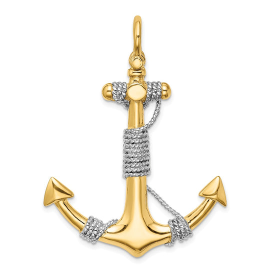 Gold Polished Anchor Pendants