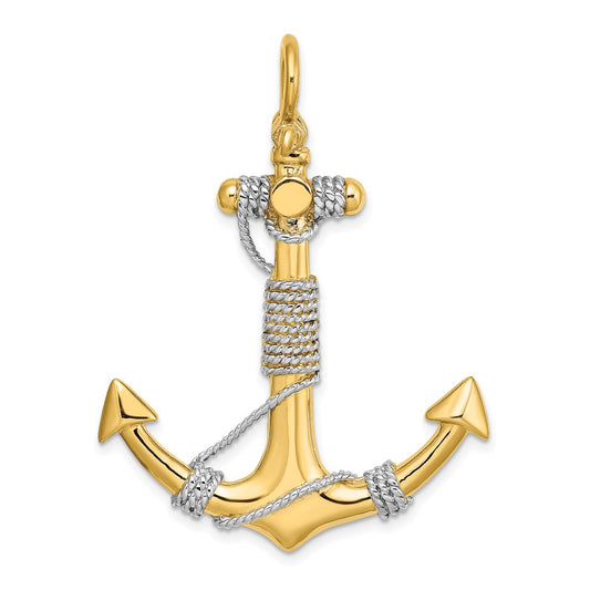 Gold Polished Anchor Pendants
