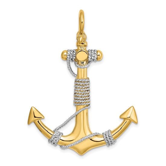 Gold Polished Anchor Pendants