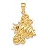14k and White Rhodium 3-D Bumblebee Charm