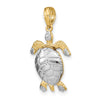 Gold Polished Turtle Pendants