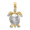 Gold Polished Turtle Pendants