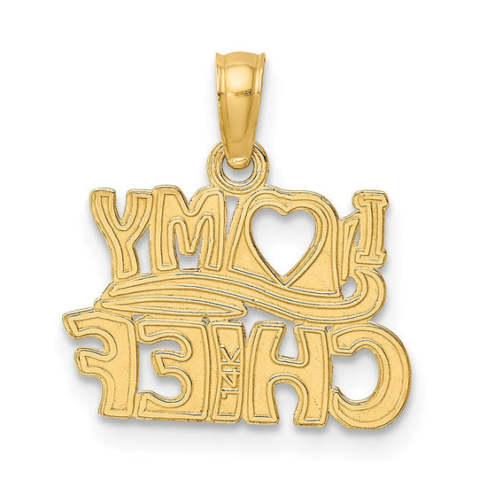 14k I LOVE MY CHIEF Charm