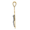 14k Two-tone Celtic Crucifix with Eternity Circle Charm