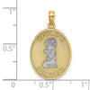 14k and White Rhodium Reversible CHILDS PRAYER Boy/NOW I LAY ME DOWN TO SLEEP Charm