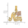 14k Two-Tone MOM with Butterfly Charm