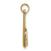 14K Baseball Bat With White Rhodium Ball Charm
